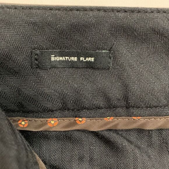 Talbots Womens 12 Brown Trouser Dress Pants Signature Flare Cotton Slash Pockets - Picture 3 of 7